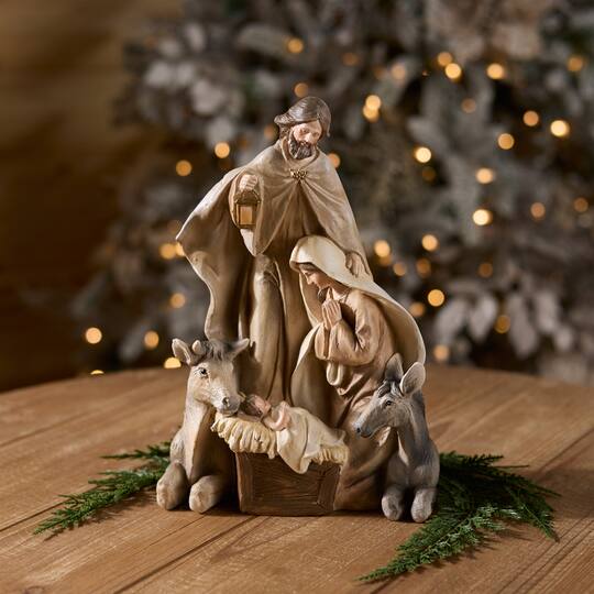 Melrose 11" Holy Family with Farm Animals